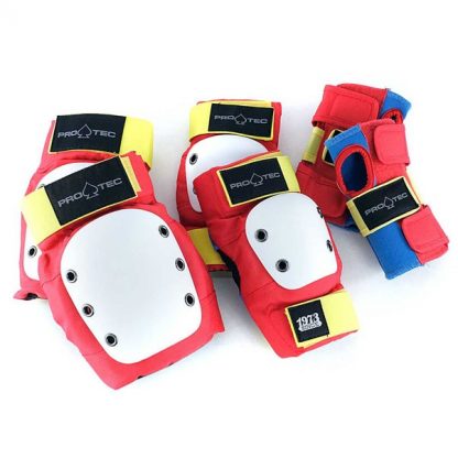 PRO-TEC STREET GEAR JUNIOR 3 PACK PAD SET RETRO 