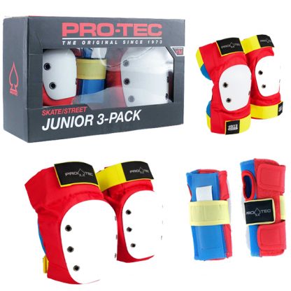 pro-tec street gear 3 pack youth set di protezioni skateboard da bambino