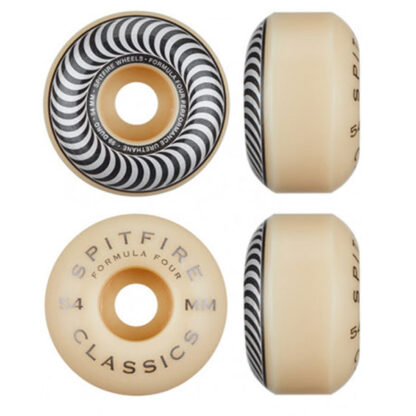 SPITFIRE WHEELS FORMULA FOUR CLASSIC 54MM 99A WHITE SILVER