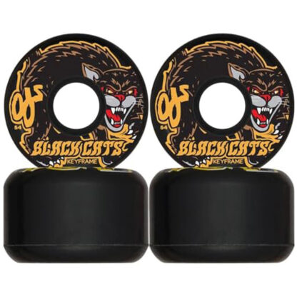 OJ WHEELS 54MM 87A BLACK CATS KEYFRAME BLACK RUOTE SKATE