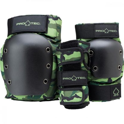 pro-tec street gear 3 pack youth camo set di protezione per bambini da skate