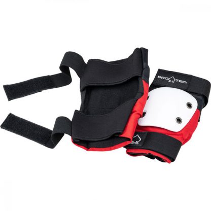 PRO-TEC STREET KNEE & ELBOW SET RED/WHITE/BLACK