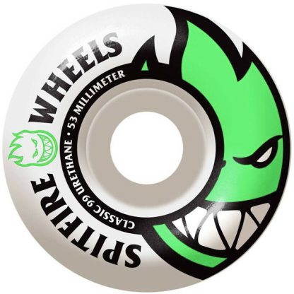 spitfire bighead 53mm white green wheels