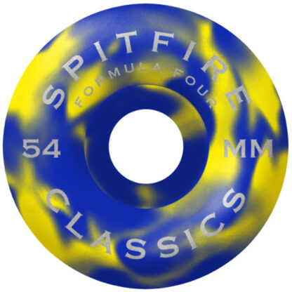 spitfire wheels formula four swirled classic 99D 54mm blue yellow