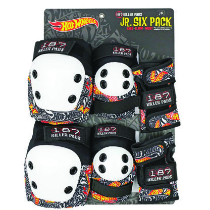 187-six-pack-junior-hot-wheels-contamined-skate-shop-set-protezioni-da-skate-per-bambini