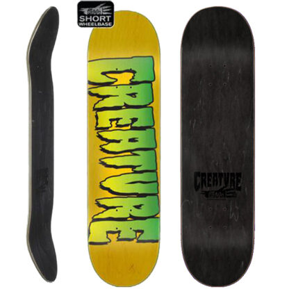 creature skateboards logo 8 yellow tavola da skate